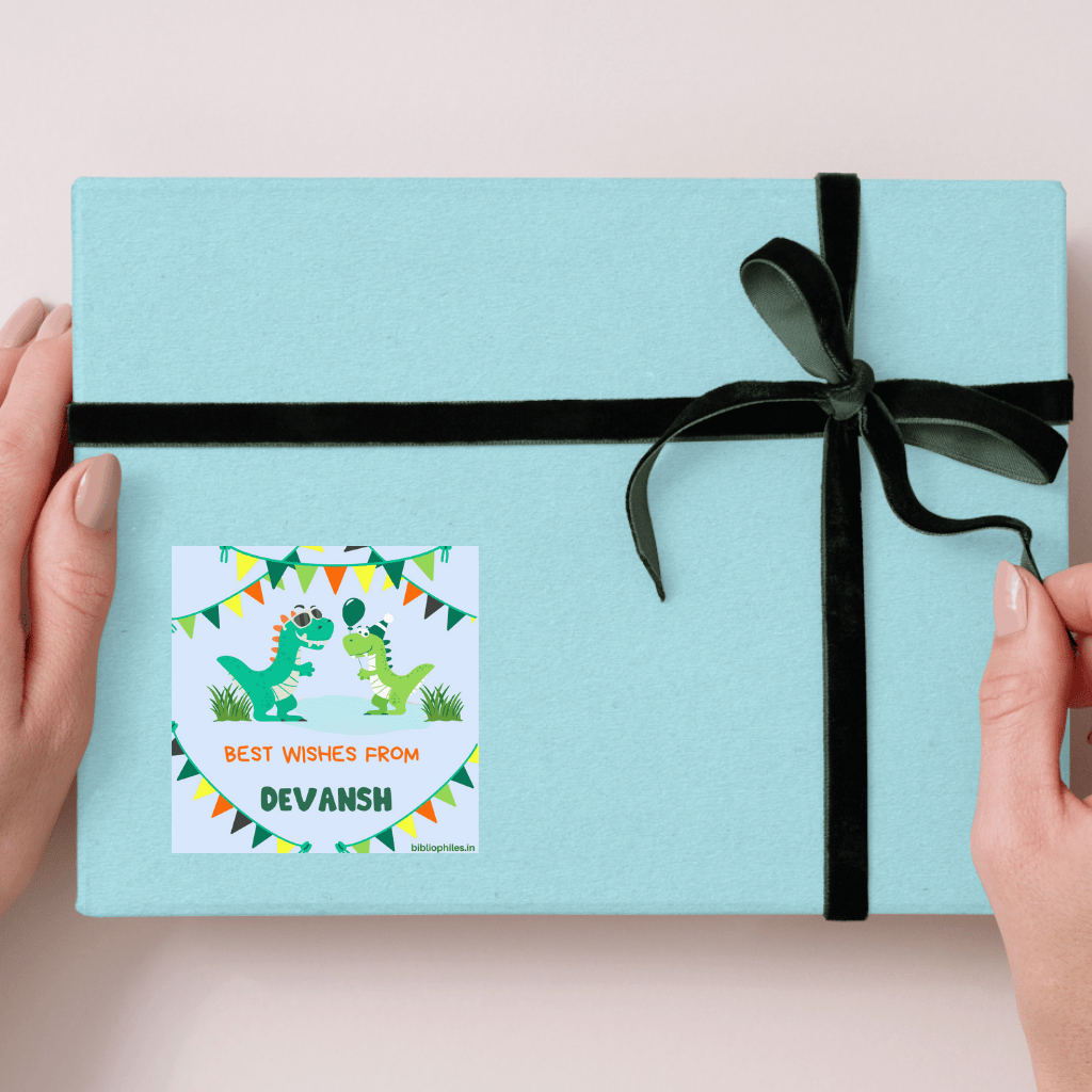 DinoShow Personalised Gift Tag Stickers - Zootii