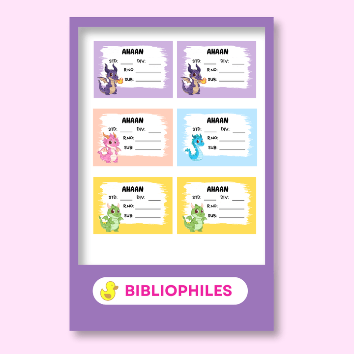 Dragon Book Labels | Personalised Dragon Labels - Zootii