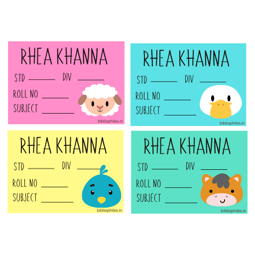 Farm Animals Book Labels | Personalised Premium Labels - Zootii