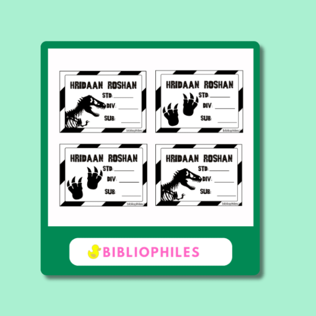 Jurassic Book Labels | Personalised Premium Labels - Zootii