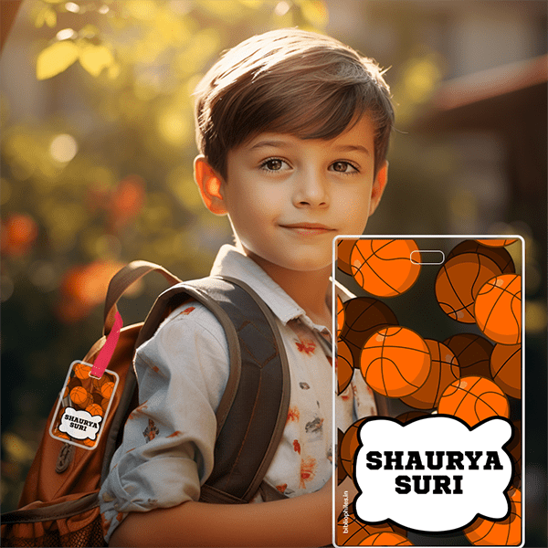 Luggage Tag - Basketball (Transparent Tag) - Zootii