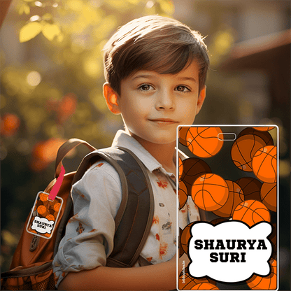 Luggage Tag - Basketball (Transparent Tag) - Zootii
