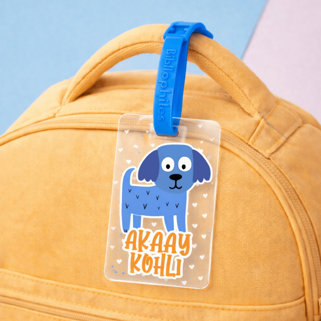 Luggage Tag - Blue Pup (Transparent Tag) - Zootii