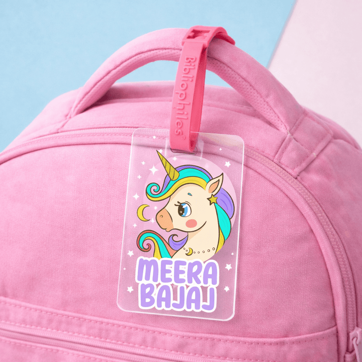 Luggage Tag - Cute Baby Unicorn (Transparent Tag) - Zootii