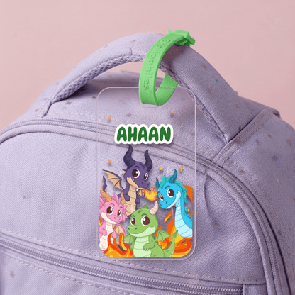 Luggage Tag - Dragon (Transparent Tag) - Zootii
