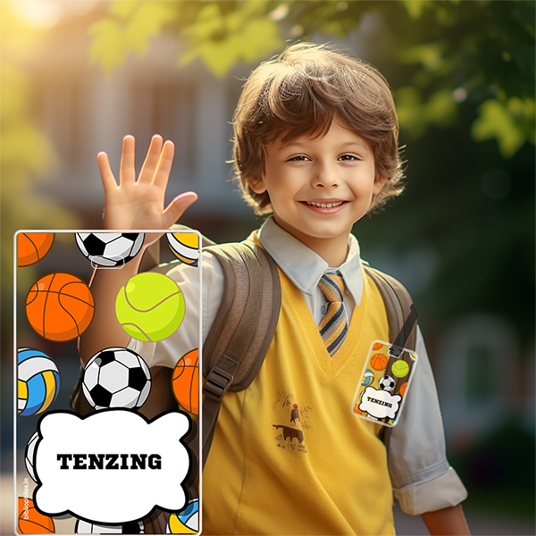 Luggage Tag - Football (Transparent Tag) - Zootii
