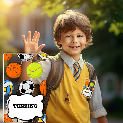 Luggage Tag - Football (Transparent Tag) - Zootii