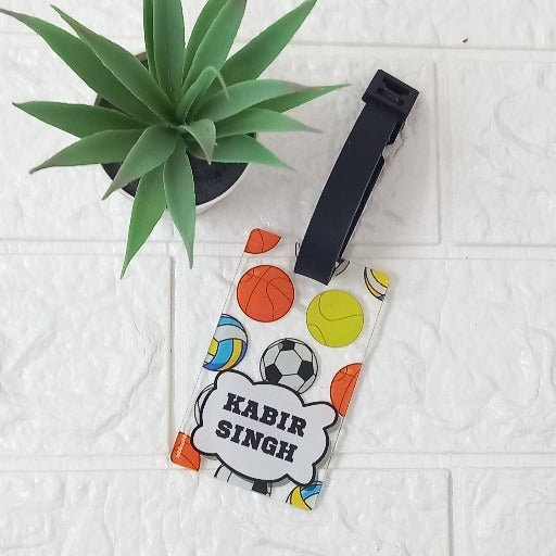 Luggage Tag - Football (Transparent Tag) - Zootii