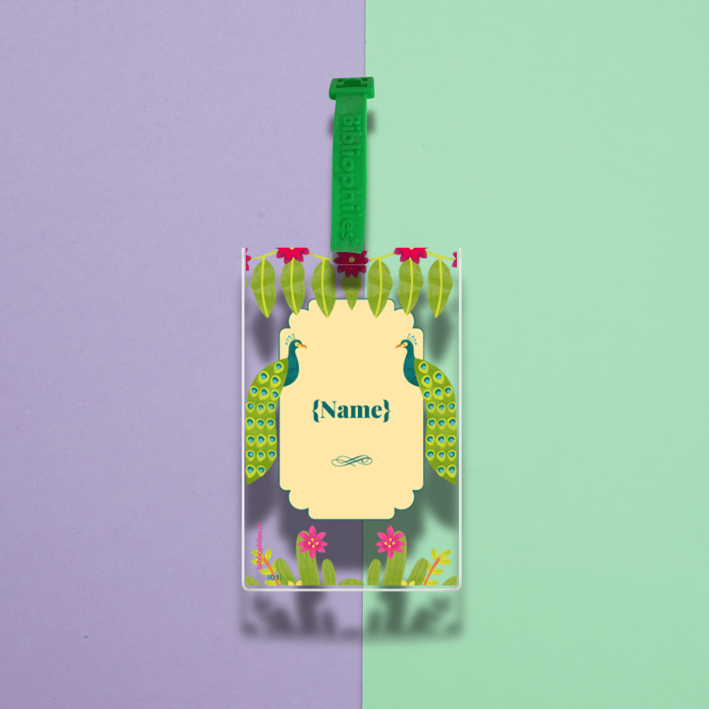 Luggage Tag - Peacock (Transparent Tag) - Zootii