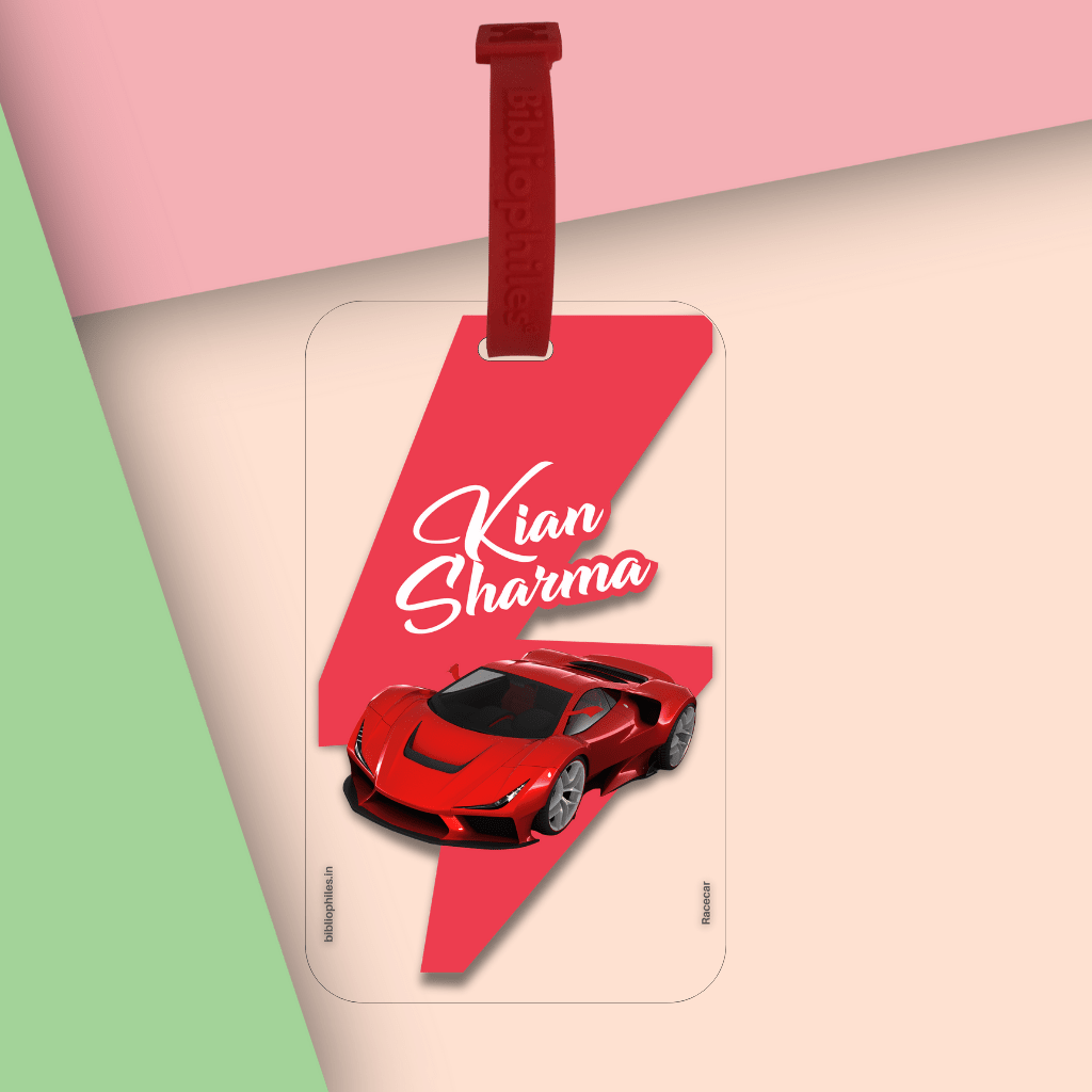 Luggage Tag - Race Car (Transparent Tag) - Zootii