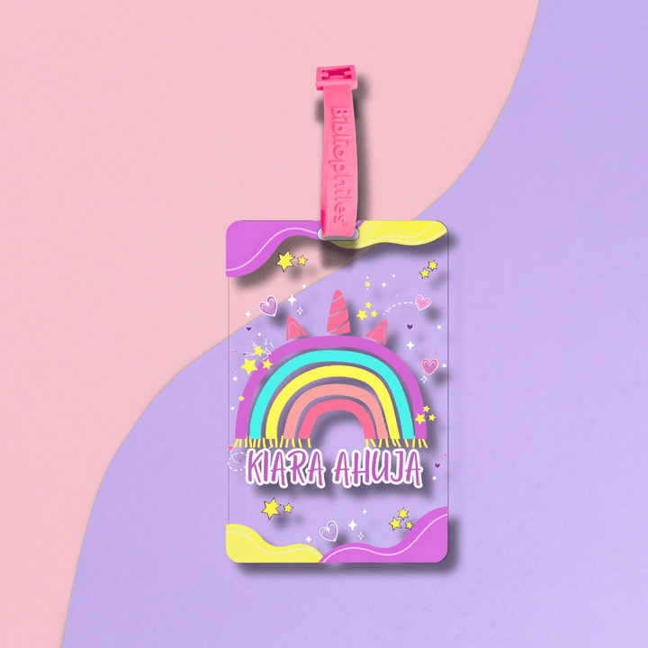 Personalised Bag Tags for Kids India – Rainbow Design | Zootii by Zootii