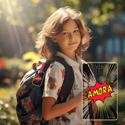 Luggage Tag - Superhero (Transparent Tag) - Zootii