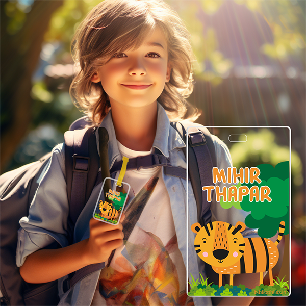 Luggage Tag - Tiger (Transparent Tag) - Zootii