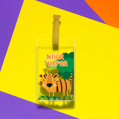 Luggage Tag - Tiger (Transparent Tag) - Zootii