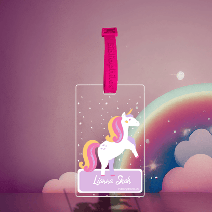 Luggage Tag - Unicorn (Transparent Tag) - Zootii