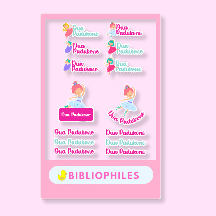 Mix Transparent Labels (Pack of 14 Labels) - Ballerina - Zootii