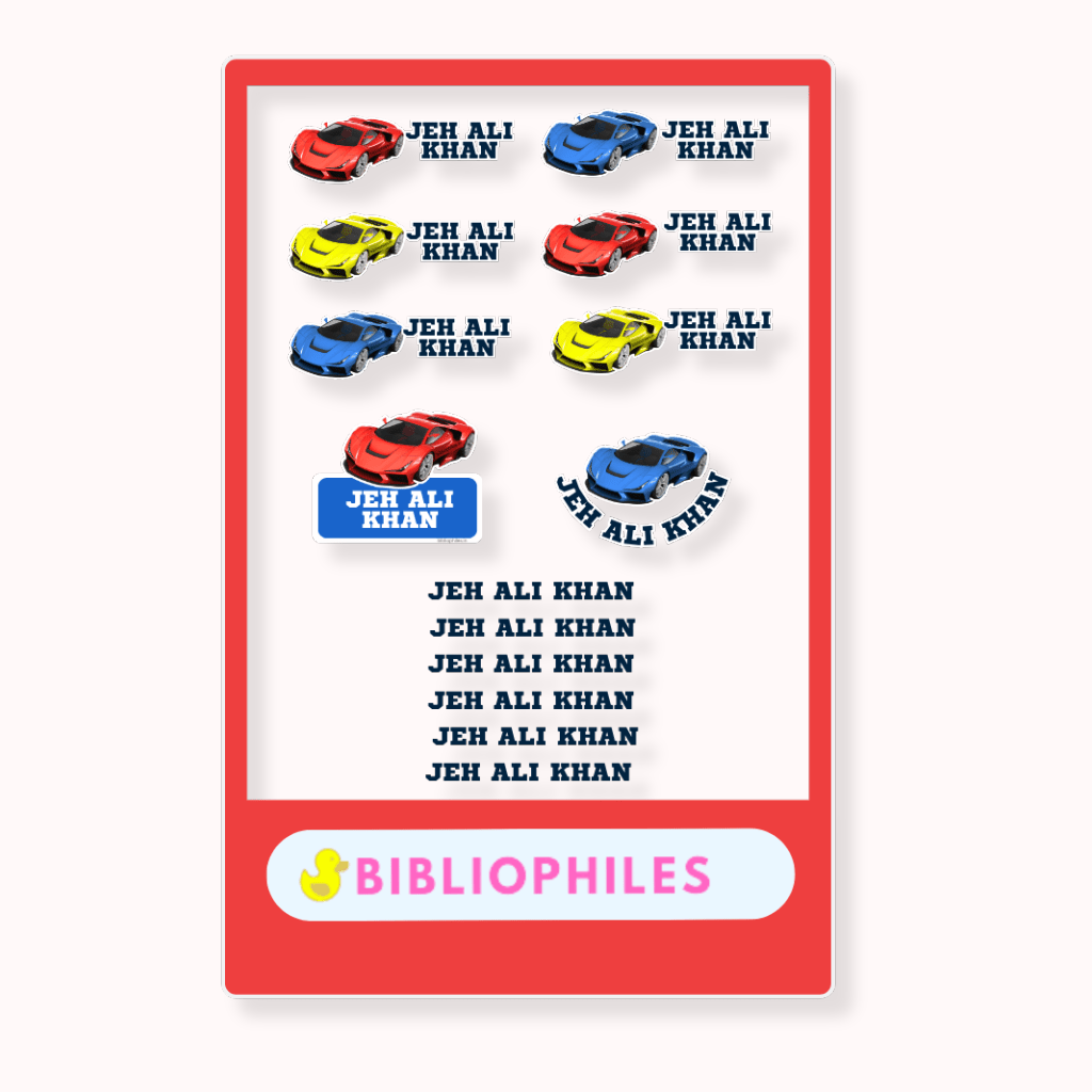 Mix Transparent Labels (Pack of 14 Labels) - Race Car - Zootii