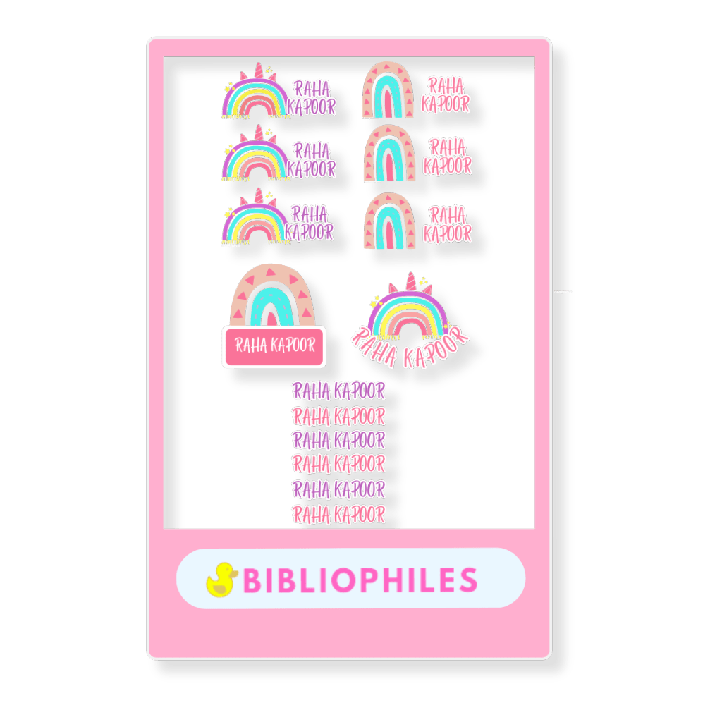 Mix Transparent Labels (Pack of 14 Labels) - Rainbow - Zootii