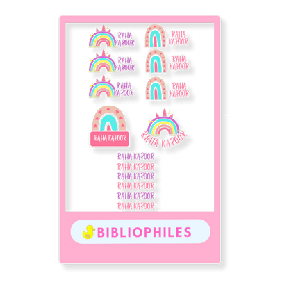 Mix Transparent Labels (Pack of 14 Labels) - Rainbow - Zootii
