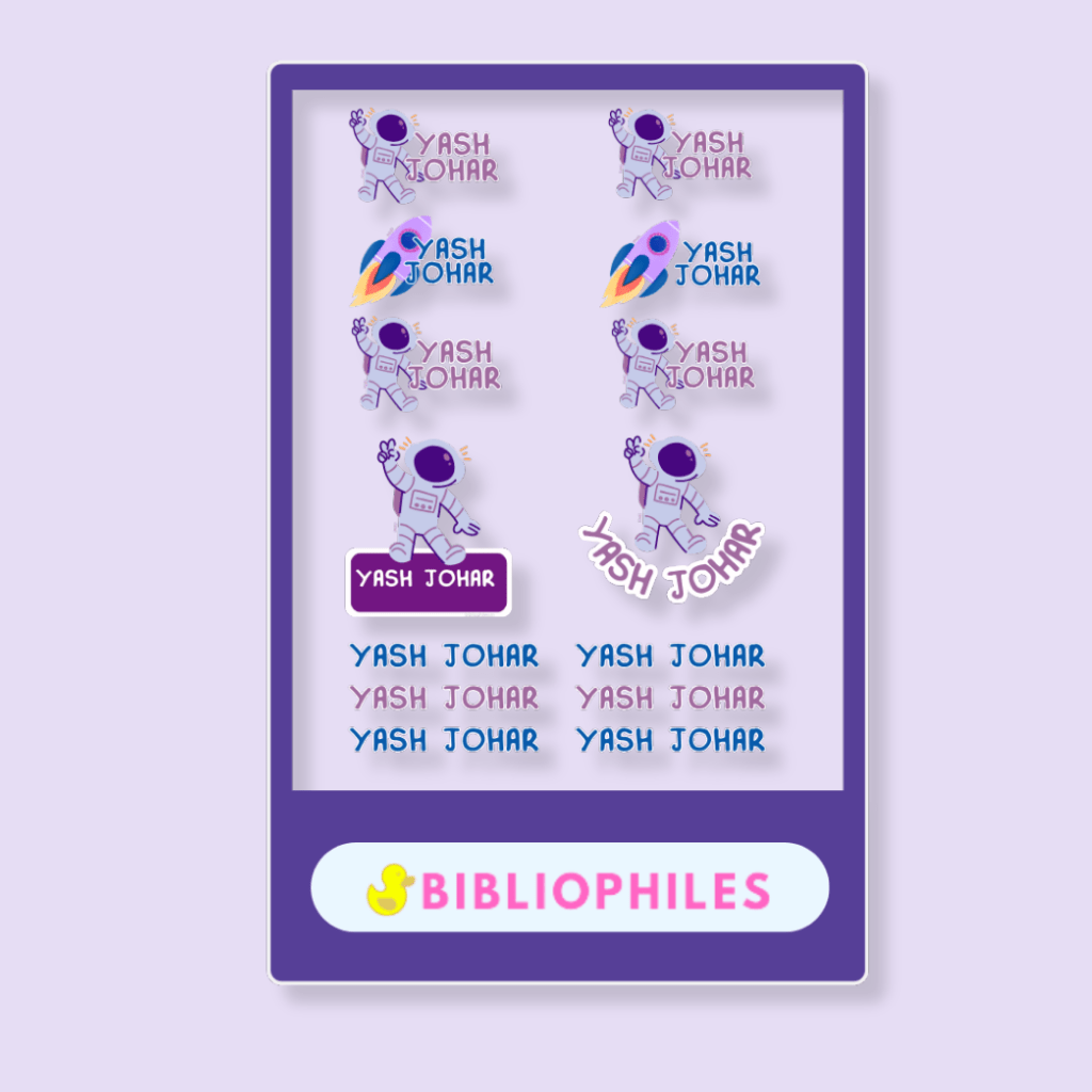 Mix Transparent Labels (Pack of 14 Labels) - Space - Zootii