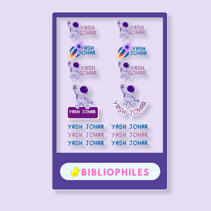 Mix Transparent Labels (Pack of 14 Labels) - Space - Zootii
