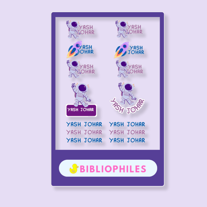 Mix Transparent Labels (Pack of 14 Labels) - Space - Zootii