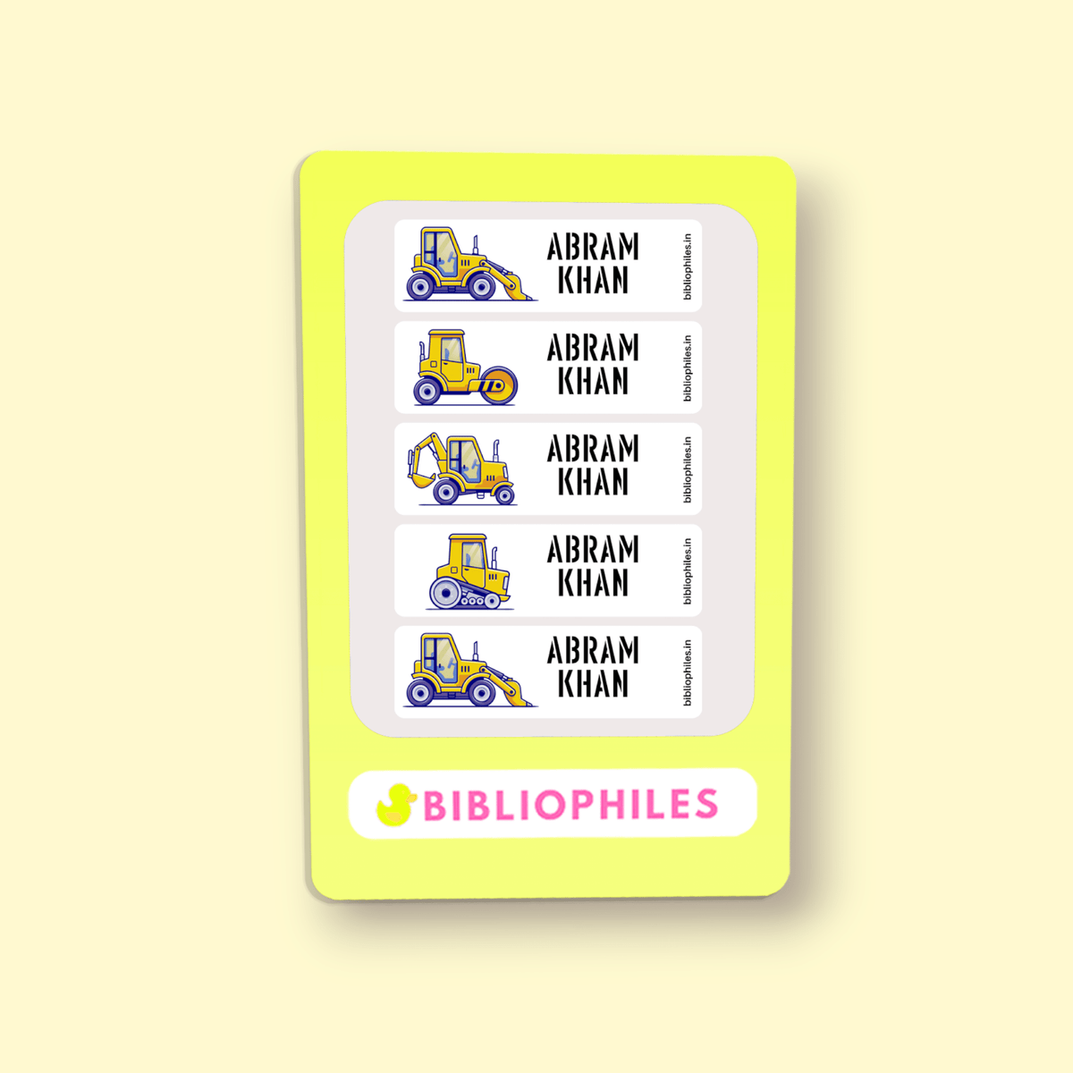 Personalised Clothes Stickers - Construction - Zootii