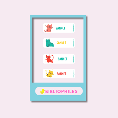 Personalised Clothes Stickers - Kitty Cats - Zootii