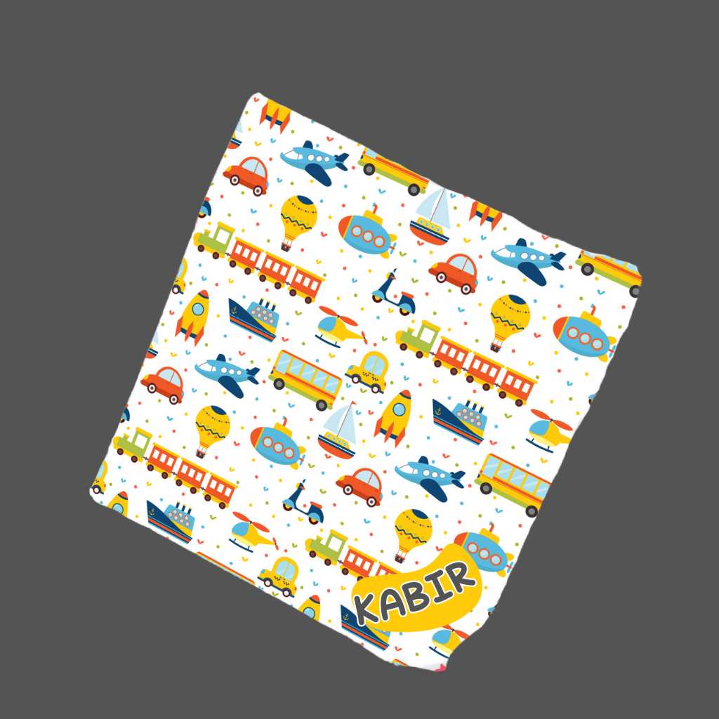 Personalised Muslin Handkerchief Boy Box - Jumbo (Pack of 12) - Zootii