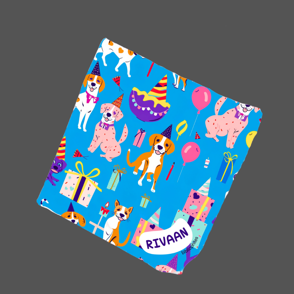 Personalised Muslin Handkerchief Boy Box - Jumbo (Pack of 12) - Zootii