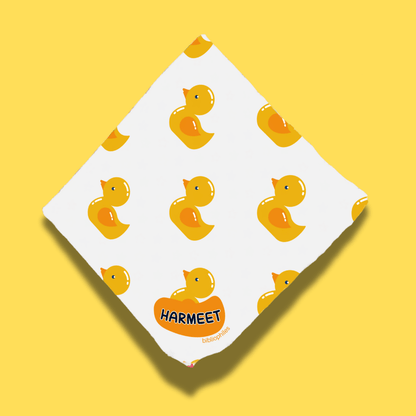 Personalised Muslin Handkerchief Set - Aqua (Pack of 3) with Name Labels - Zootii