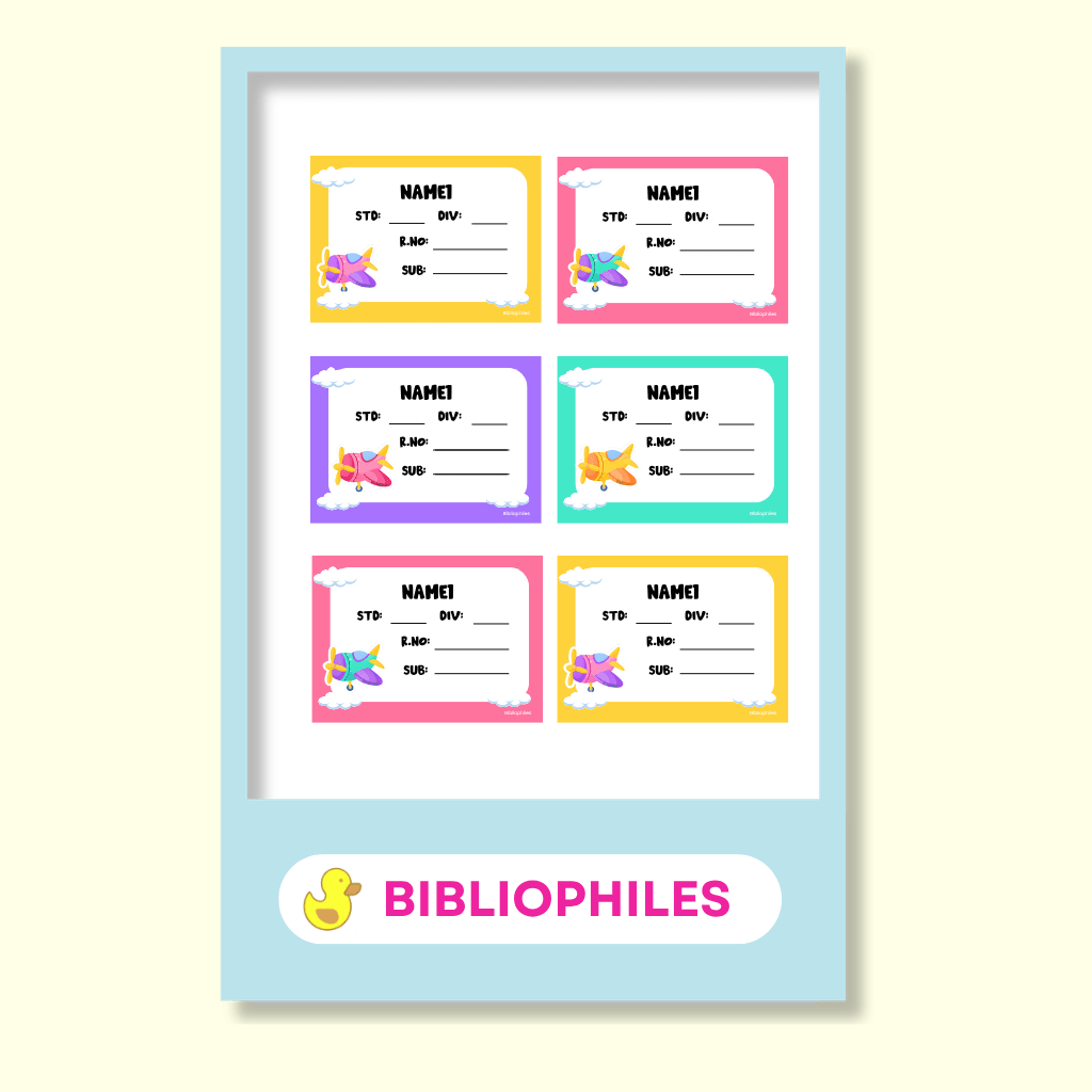Planes Book Labels | Personalised Planes Labels - Zootii