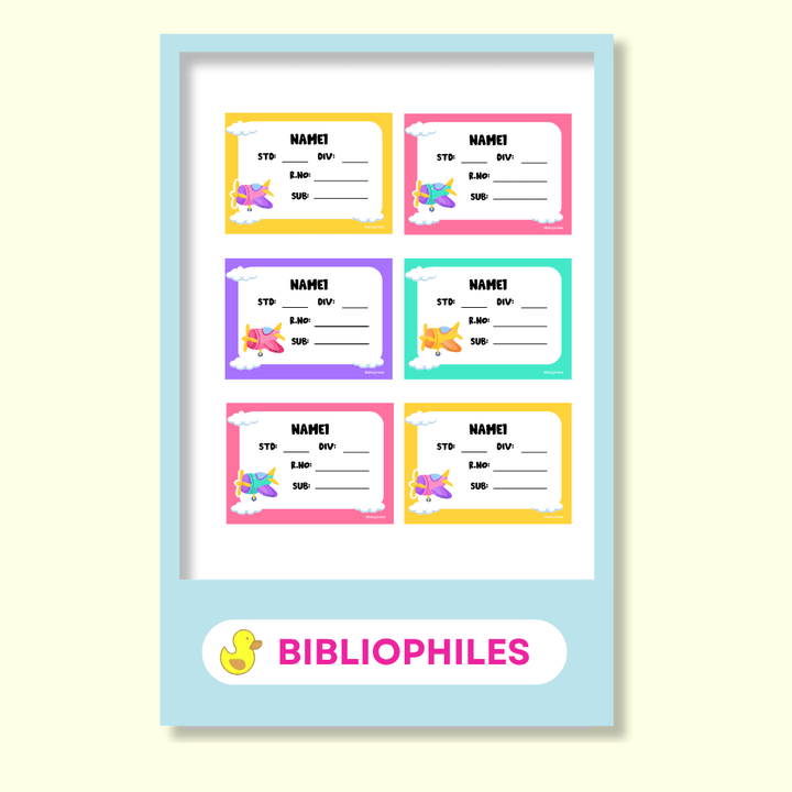Planes Book Labels | Personalised Planes Labels - Zootii