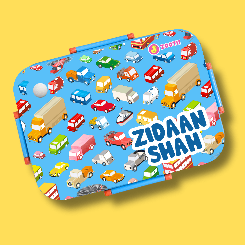 Premium Bento Lunch Box & Water Bottle - Vehicles - Zootii