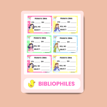 Princess Book Labels | Personalised Premium Labels - Zootii