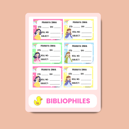 Princess Book Labels | Personalised Premium Labels - Zootii