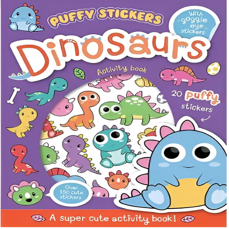 Puffy Sticker Dinosaurs (Wobbly - Eye Puffy Sticker Activity) - Zootii