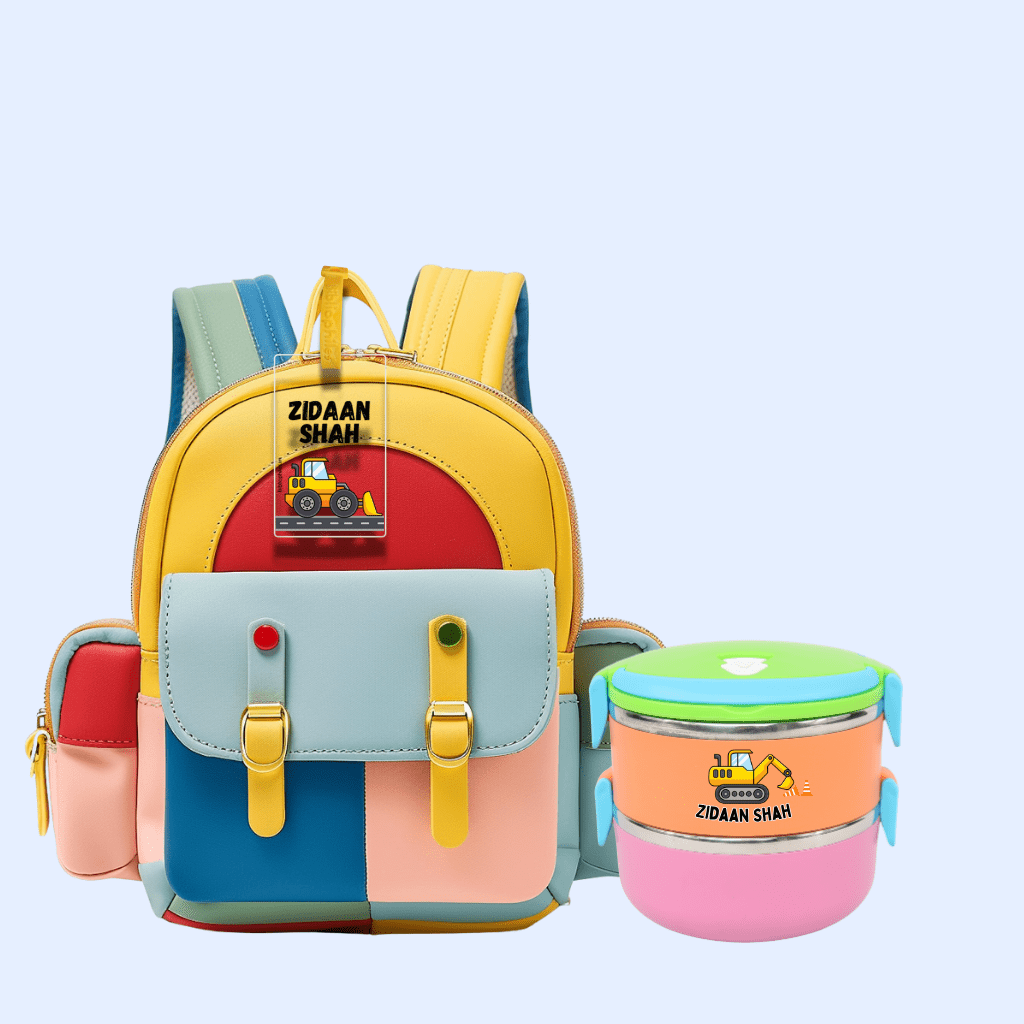 Starting the School Combo - Construction (Transparent Label Bag Tag Cloth Labels Book Labels) - Zootii