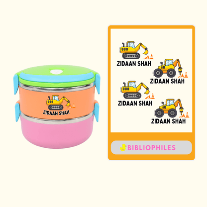 Starting the School Combo - Construction (Transparent Label Bag Tag Cloth Labels Book Labels) - Zootii