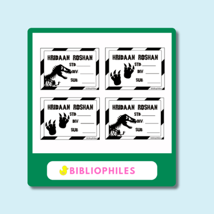 Starting the School Combo - Jurassic (Transparent Label Bag Tag Cloth Labels Book Labels) - Zootii