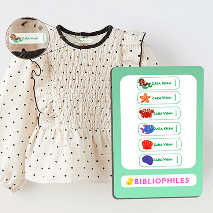 Starting the School Combo - Mermaid (Transparent Label Bag Tag Cloth Labels Book Labels) - Zootii