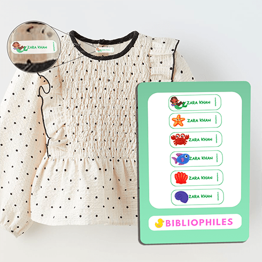 Starting the School Combo - Mermaid (Transparent Label Bag Tag Cloth Labels Book Labels) - Zootii