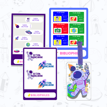 Starting the School Combo - Space (Transparent Labels Bag Tag Cloth Labels Book Labels) - Zootii