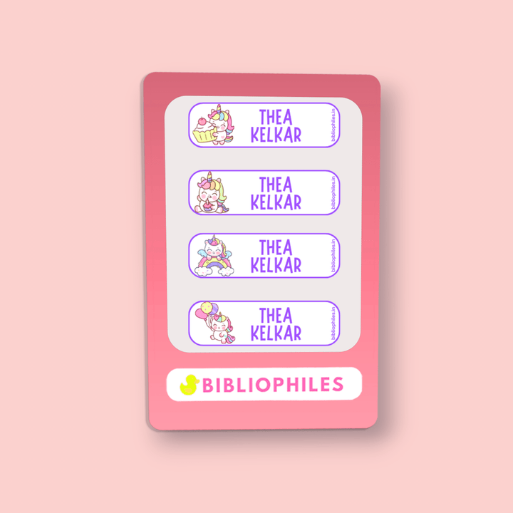 Starting the School Combo - Unicorn (Transparent Labels Bag Tag Cloth Labels Book Labels) - Zootii