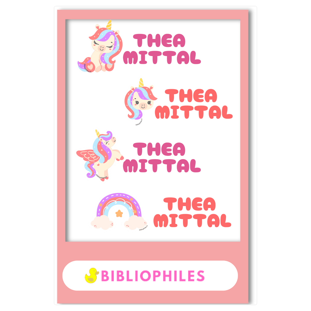 Transparent Labels - Baby Unicorn (Personalised) - Zootii