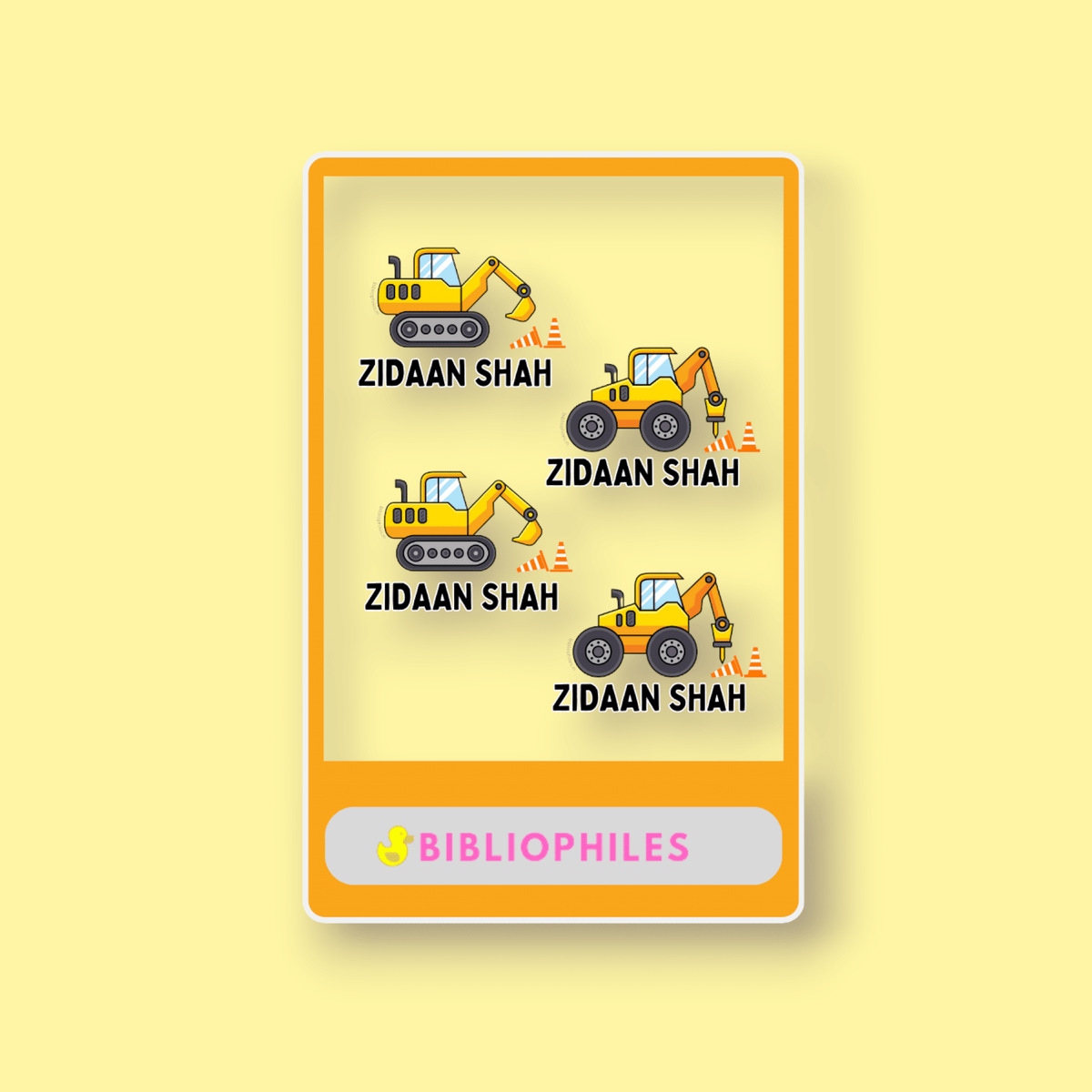 Transparent Labels - Construction (Personalised) - Zootii