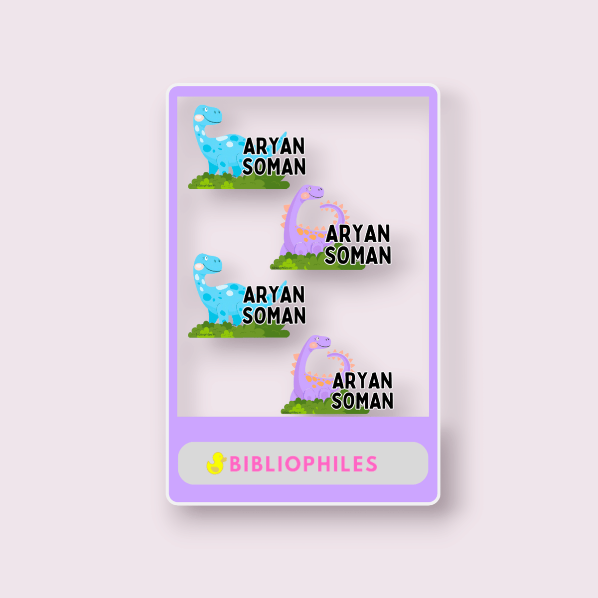 Transparent Labels - Dino (Personalised) - Zootii