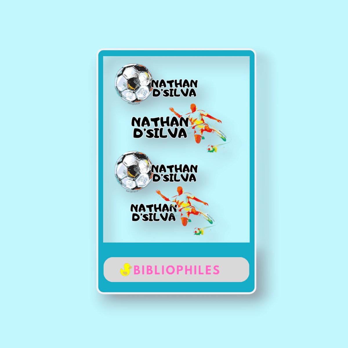 Transparent Labels - Football (Personalised) - Zootii