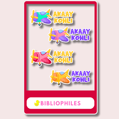 Transparent Labels - Planes (Personalised) - Zootii