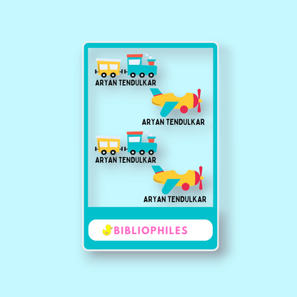 Transparent Labels - Train (Personalised) - Zootii